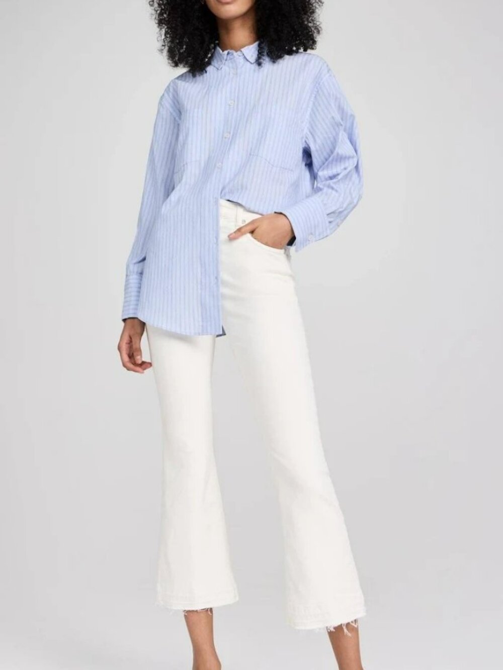 CLOSED Ivory Hi Sun Crop Flare Jeans